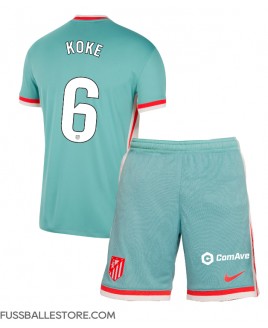 Günstige Atletico Madrid Koke #6 Auswärts Trikotsatzt Kinder 2024-25 Kurzarm (+ Kurze Hosen)